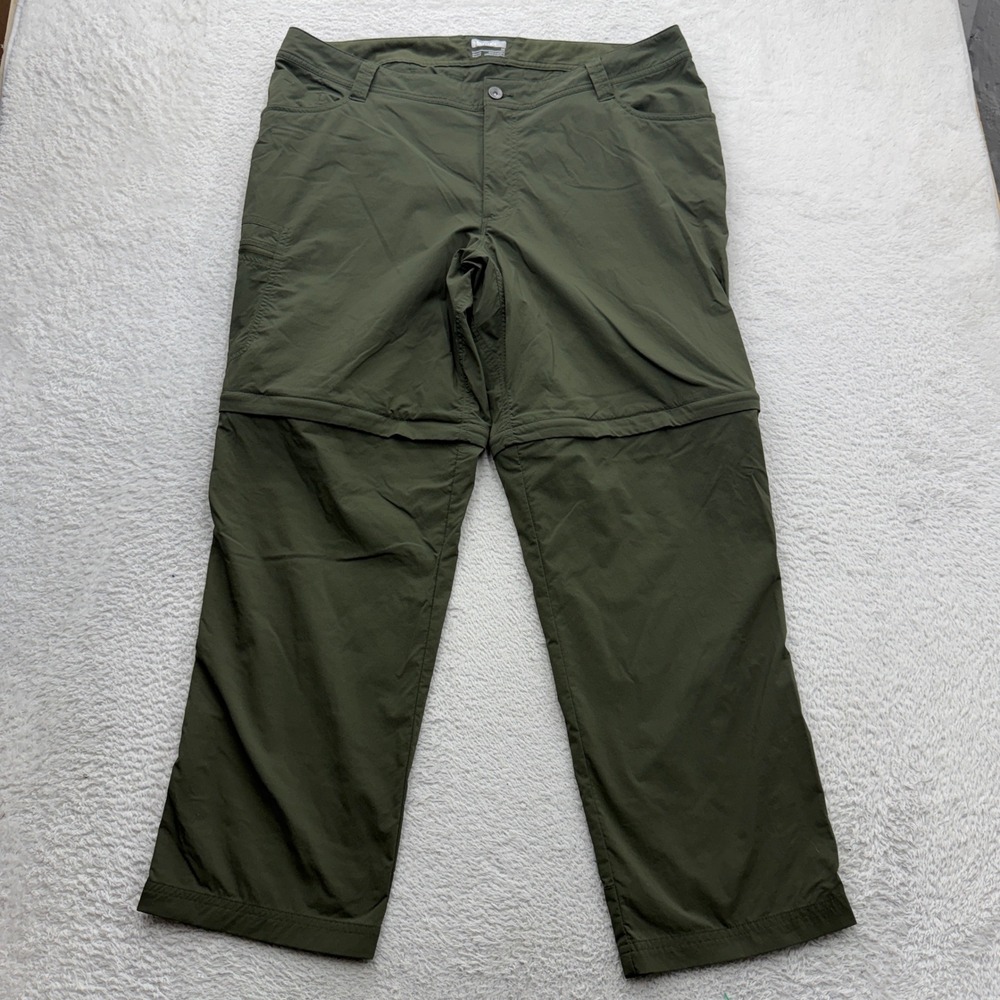 Marmot Mens 38 Olive Green Convertible Hiking Pant Zip Off Cargo Outdoor SCC-585